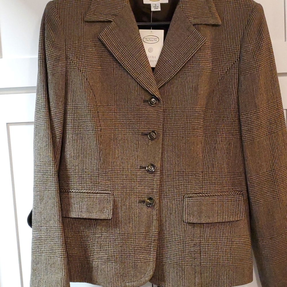 NWT Talbots wool brown blazer 8